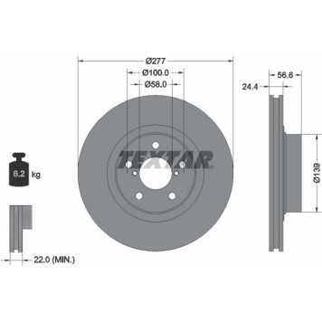 92094603 Textar Bremsscheibe 92094603 – 277 mm 92094603 Textar Bremsscheibe 92094603 – 277 mm