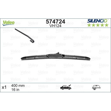 574724 Valeo VM124 Silencio Hblade (1x) 574724 574724 Valeo VM124 Silencio Hblade (1x) 574724