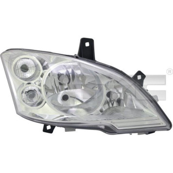 20-12579-05-2 TYC Hauptscheinwerfer rechts H7/H7/H7/W21/5W mit Stellmotor, elektrische Leuchtweitenregulierung, mit Tagfahrlicht, mit Nebellicht, Chrom 20-12579-05-2 OE Nummer A6398201961 - l