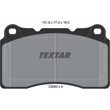 2309203 Textar Bremsbelagsatz 2309203 – ohne Verschleißsensor 2309203 Textar Bremsbelagsatz 2309203 – ohne Verschleißsensor