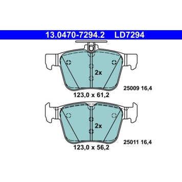 13.0470-7294.2 ATE Bremsbelagsatz VW Hinterachse Golf/Passat/Tiguan/Touran 1.0-2.0 12- Keramik 13.0470-7294.2 13.0470-7294.2 ATE Bremsbelagsatz VW Hinterachse Golf/Passat/Tiguan/Touran 1.0-2.0 12- Keramik 13.0470-7294.2