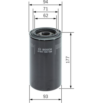 0 451 105 188 Bosch Ölfilter 0 451 105 188