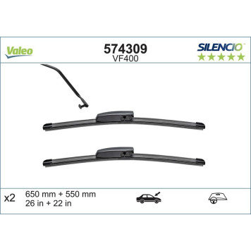 574309 Valeo VM400 Silencio X.TRM Wischer 574309 574309 Valeo VM400 Silencio X.TRM Wischer 574309