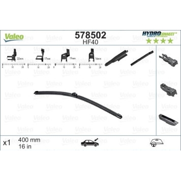 578502 Valeo HydroConnect Front LHD 578502 - 40 cm 578502 Valeo HydroConnect Front LHD 578502 - 40 cm