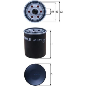 OC 217/6 MAHLE Ölfilter OC 217/6, Anschraubfilter, Höhe 86,2 mm – u. a. für Fiat Sedici (189_), Suzuki Grand Vitara I (FT, HT), Sx4 (EY, GY) – OE Nummer 0000071742115 - l OC 217/6 MAHLE Ölfilter OC 217/6, Anschraubfilter, Höhe 86,2 mm – u. a. für Fiat Sedici (189_), Suzuki Grand Vitara I (FT, HT), Sx4 (EY, GY) – OE Nummer 0000071742115 - l