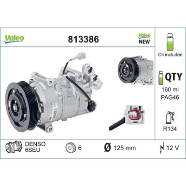 Kompressor, Klimaanlage VALEO CORE-FLEX 813386