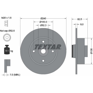 Bremsscheibe Renault T. Clio/Megane/Modus 02- Mit Abs-Lager PRO 92154403