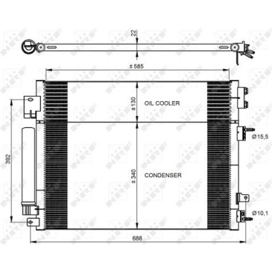 Kondensator, Klimaanlage EASY FIT 350088