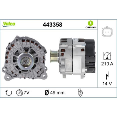 VALEO Generator 443358 VALEO ORIGINS