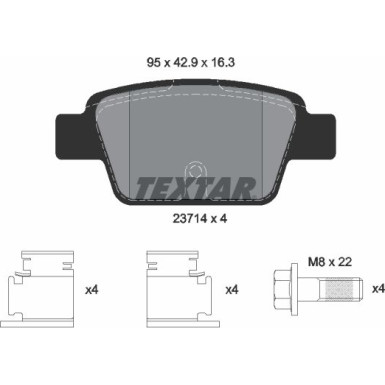 Bremsbelagsatz Alfa T. Mito 1,3-1,4/1,6 Jtdm 08- Epad | 2371481