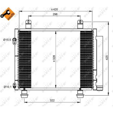 Kondensator, Klimaanlage EASY FIT NRF350208