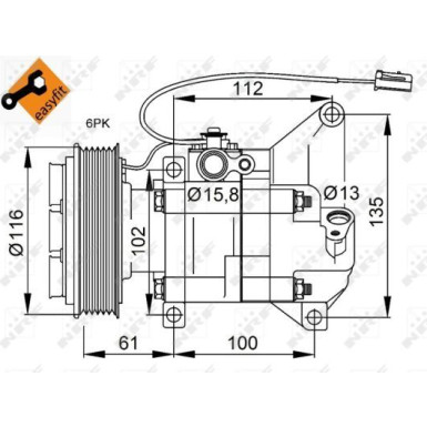 Kompressor, Klimaanlage EASY FIT 32687