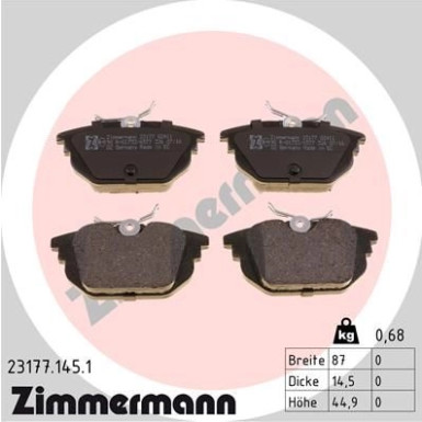 ZIMMERMANN Bremsbeläge ZIMMERMANN Bremsbeläge