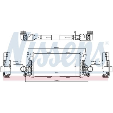 Ladeluftkühler PKW Mercedes Ml W166 11 FIRST FIT 96332