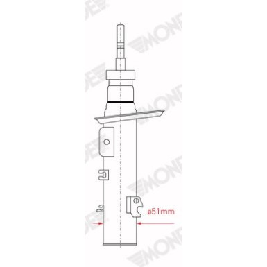 MONROE ORIGINAL-Gasdämpfer VA re | PEUGEOT 207 06 | G8099