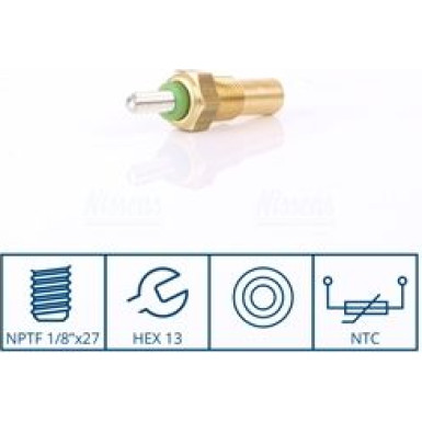NISSENS Sensor, Kühlmitteltemperatur NISSENS Sensor, Kühlmitteltemperatur