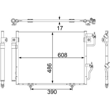 Kondensator, Klimaanlage BEHR AC 475 001S