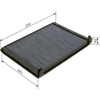 Aktivkohlefilter | DAF XF,XG,XF95,XF105 97 | 1987435563