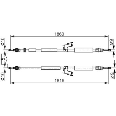 1 987 482 671 Seilzug, Feststellbremse 1 987 482 671 Seilzug, Feststellbremse
