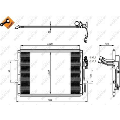 Kondensator, Klimaanlage EASY FIT 350207
