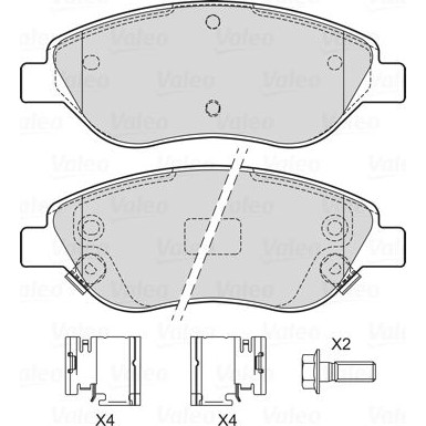 VALEO Bremsbeläge 601745