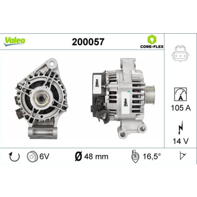 VALEO Generator 200057 VALEO CORE-FLEX