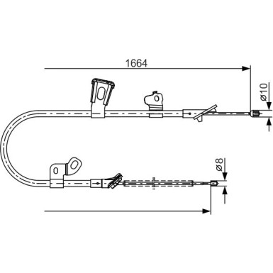 Handbremsseil li | TOYOTA Yaris | 1987482219 Handbremsseil li | TOYOTA Yaris | 1987482219