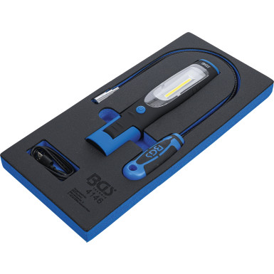 BGS Werkstattwageneinlage 1/3: Handlampe und Magnetheberlampe | 3-tlg | 4146