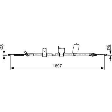1 987 482 627 Seilzug, Feststellbremse 1 987 482 627 Seilzug, Feststellbremse