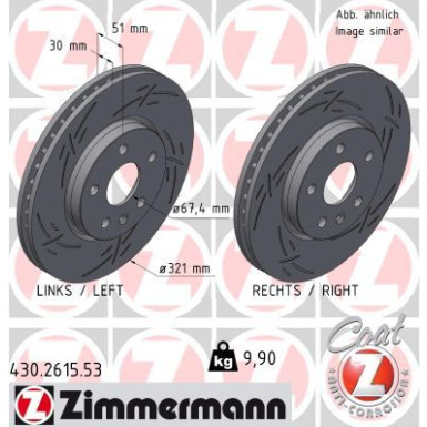 ZIMMERMANN Bremsscheibe 430.2615.53 BLACK Z