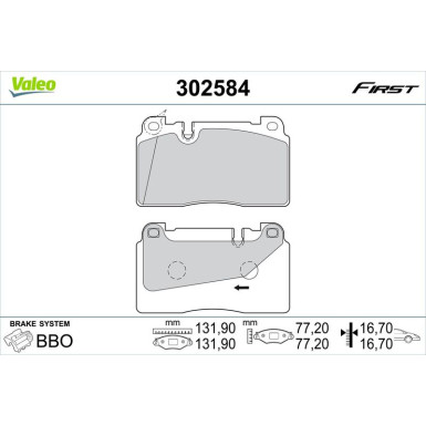 VALEO Bremsbeläge VALEO Bremsbeläge