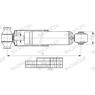 MONROE VAN-MAGNUM HA li/re | FORD Transit Custom 250 13 | V1208