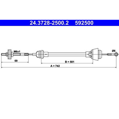 ATE Kupplungsseil ATE Kupplungsseil