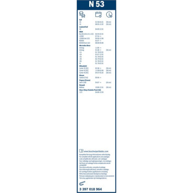 BOSCH | Wischerblatt N53 | 3397018150