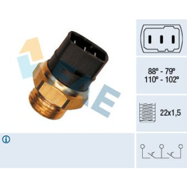 FAE Temperaturschalter, Kühlerlüfter 37840