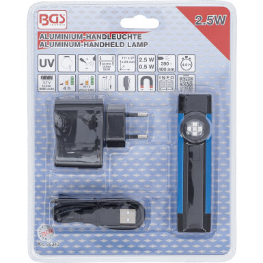 BGS UV-Aluminium-Handleuchte | 2,5 W | 85343