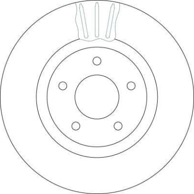 Bremsscheibe Jaguar P. Xk 4.0-4.2 96-14 TRW SINGLE DF4219S