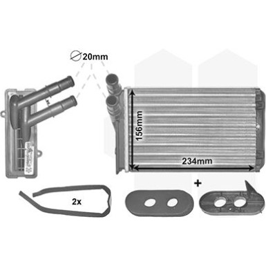 VAN WEZEL Wärmetauscher, Innenraumheizung 58006060