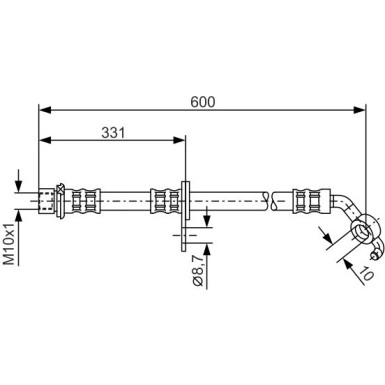 Bremsschlauch | TOYOTA RAV4 | 1987476108