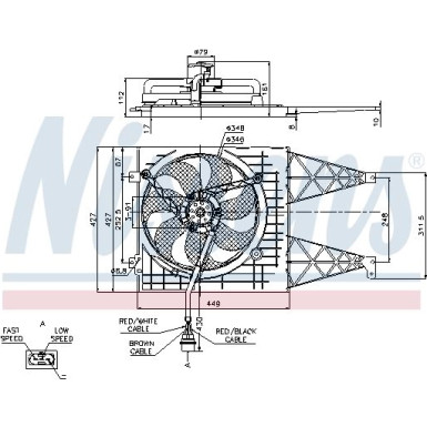 Kühlerlüfter PKW | VW GOLF IV 97 | 85249