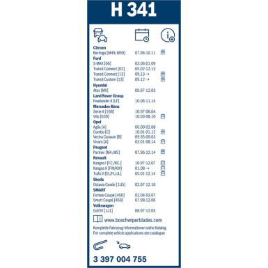 BOSCH | Scheibenwischer 3 397 004 755