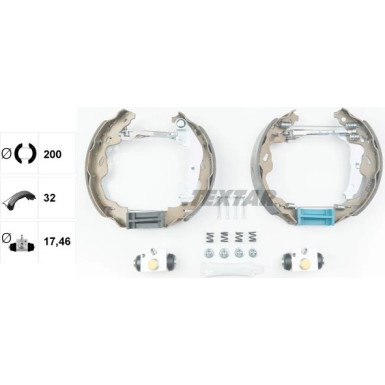 SATZ BREMSBACKEN TOYOTA YARIS 99-05 Shoe Kit Pro 84064501