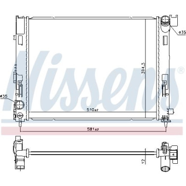 Wasserkühler PKW | Nissan Micra 16 | 606726