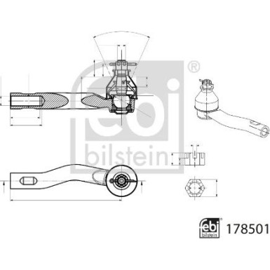 Spurstangenkopf 178501