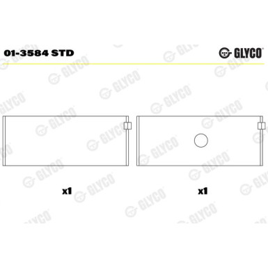 GLYCO Pleuellager | 01-3584 STD
