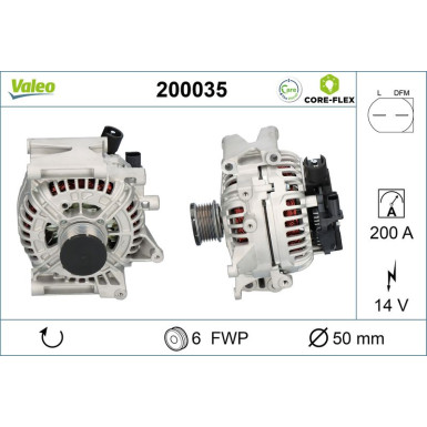 VALEO Generator 200035 VALEO CORE-FLEX