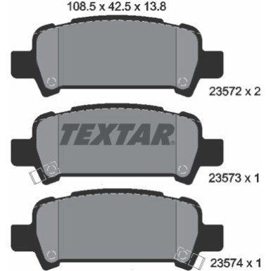 Bremsbelagsatz Subaru T. Forester/Impreza 97 | 2357202