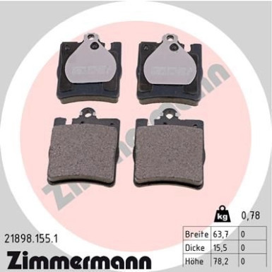 ZIMMERMANN Bremsbeläge ZIMMERMANN Bremsbeläge