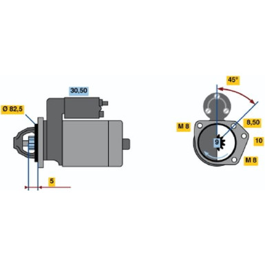 Starter SEAT,VW 0 986 019 311