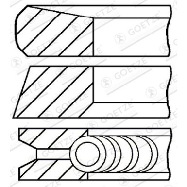 GOETZE ENGINE Kolbenring 08-127400-00